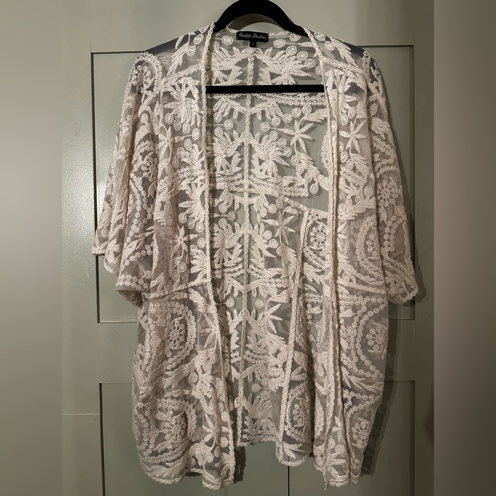 Knaap Studio cream color Lace Cardigan